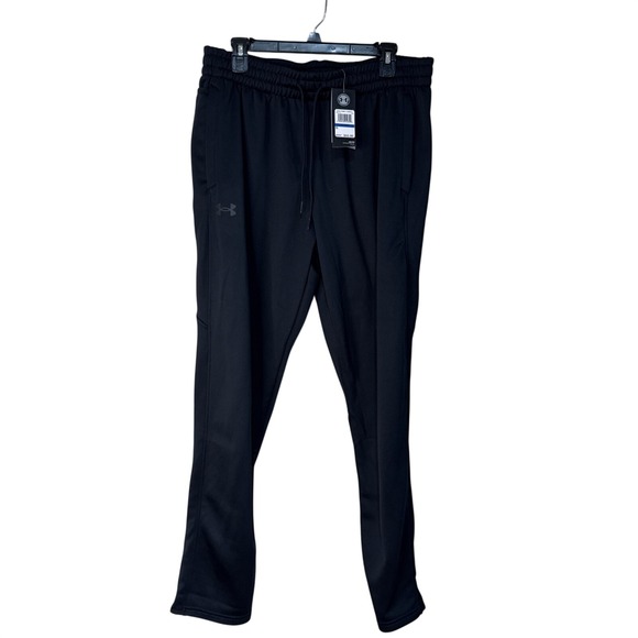 Under Armour Other - Mens Under Armour Black Elastic Waist Joggers Tappered Size XL NWT‎ #030